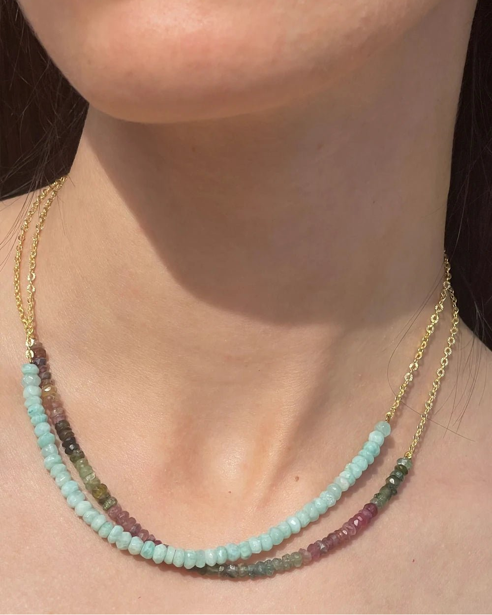 Collana Amazzonite Gold - redaa - Collana