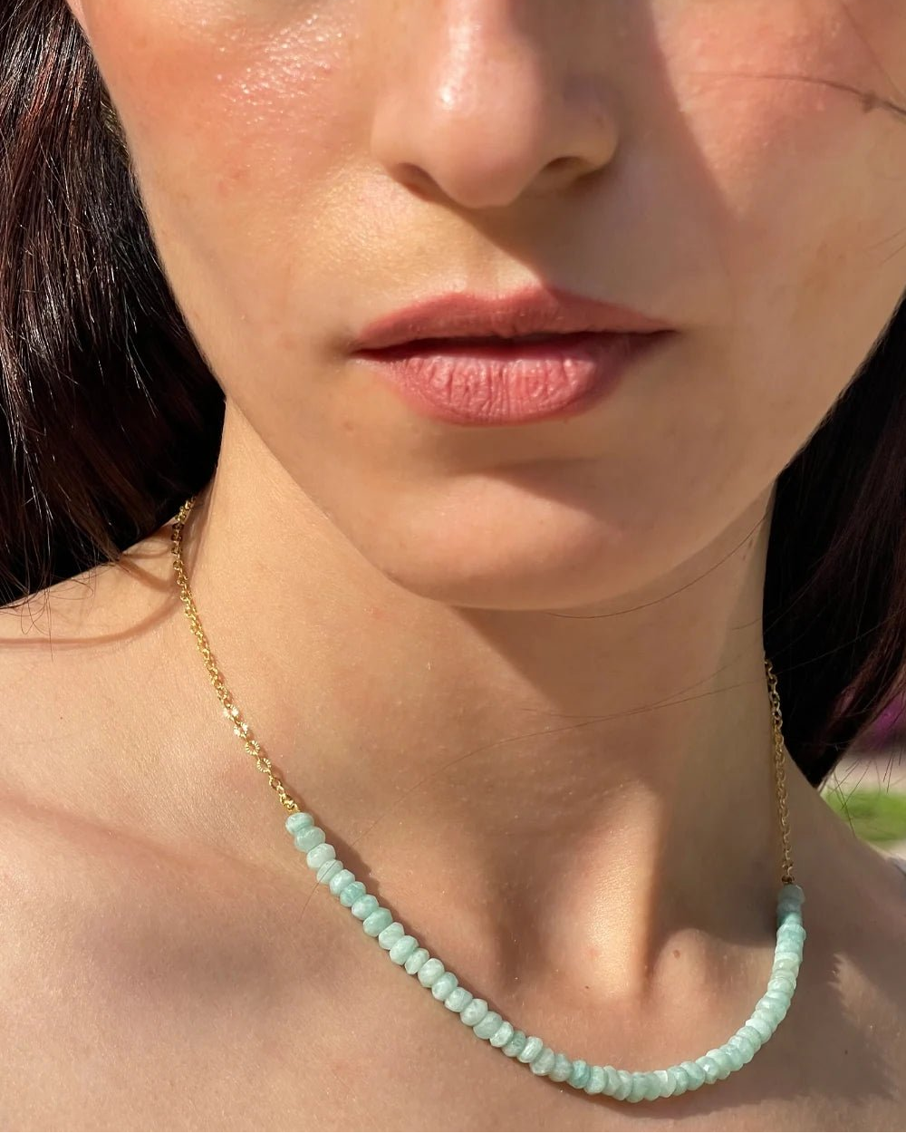 Collana Amazzonite Gold - redaa - Collana