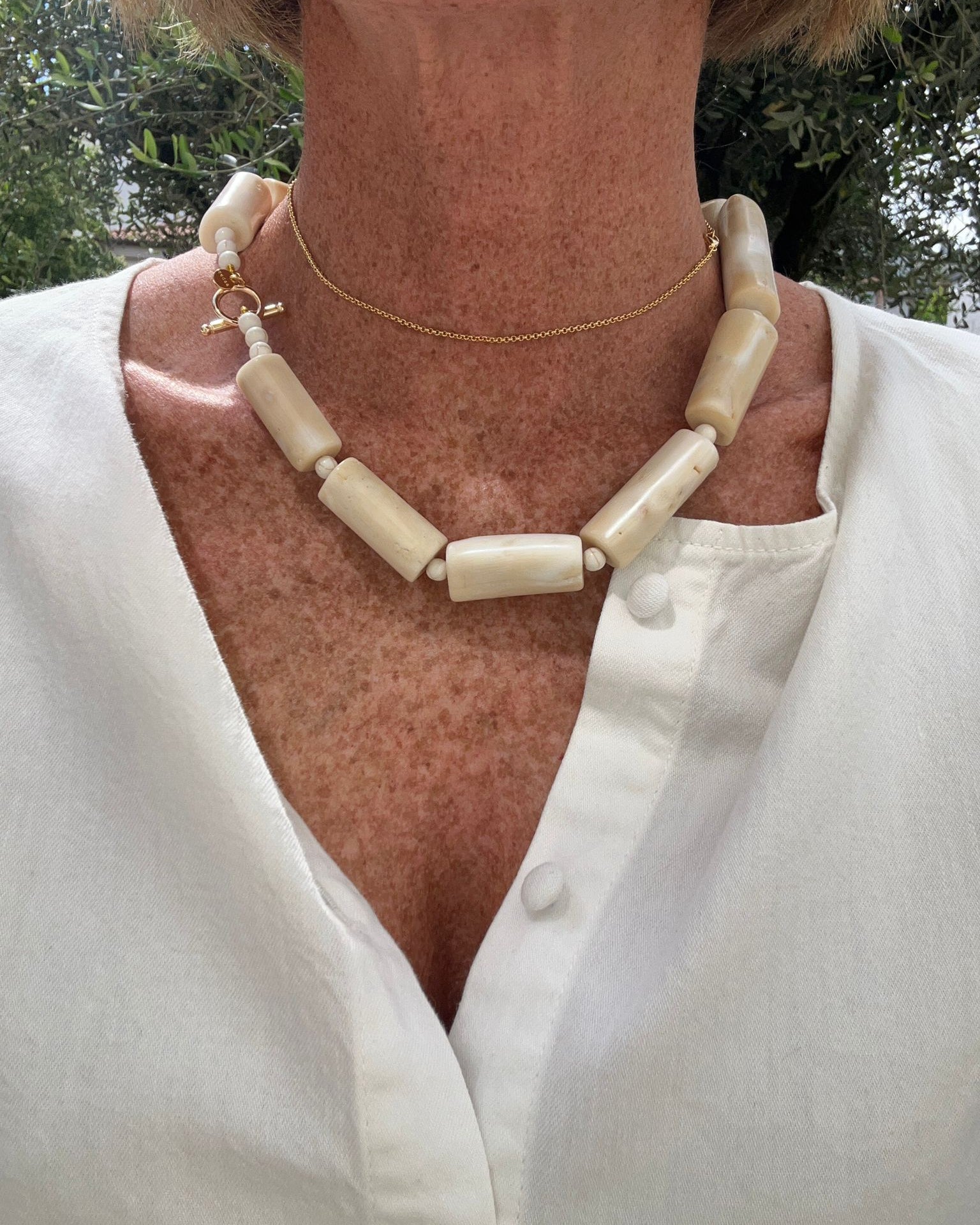 Collana Corallina Bianca - redaa - Collana