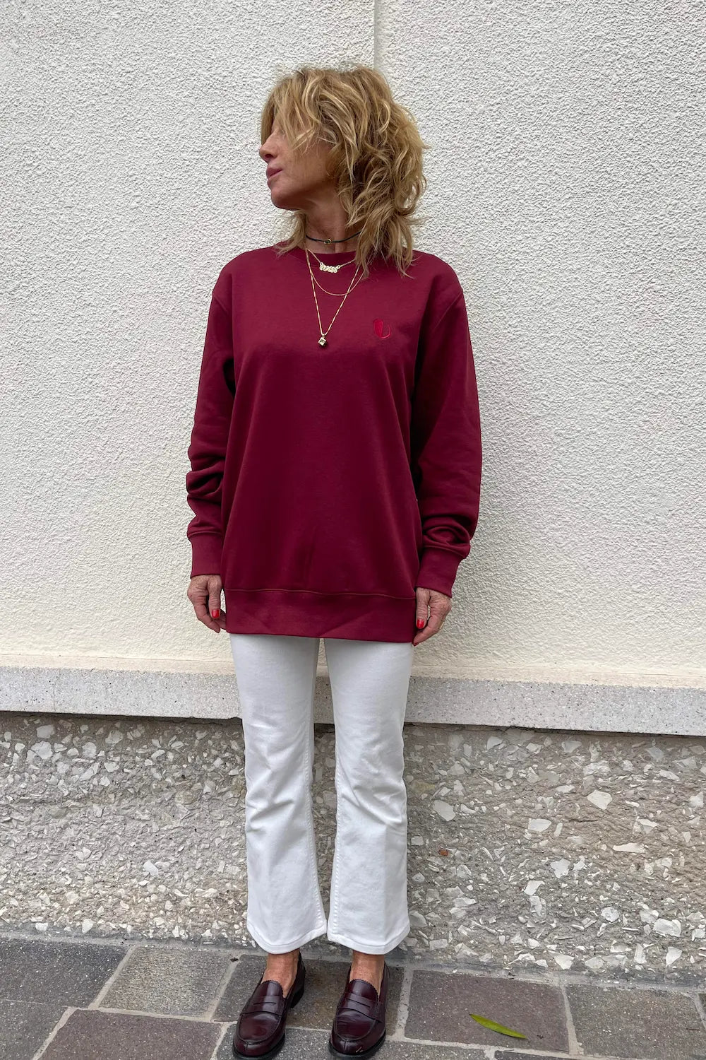 Felpa Petty Burgundy - redaa - Abbigliamento