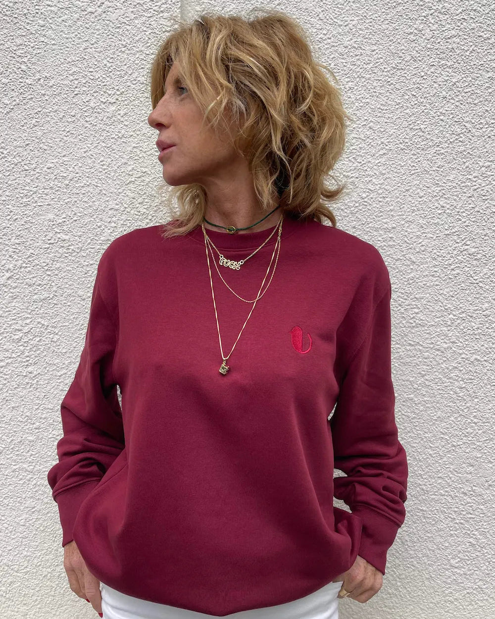 Felpa Petty Burgundy - redaa - Abbigliamento